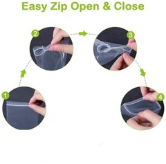 12″x12″ Reclosable Zipper bags 2 Mil Clear Plastic 100Pcs to 500Pcs