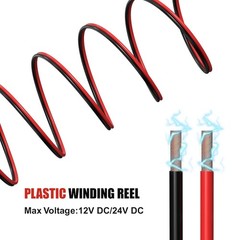 18AWG 2 Conductor Red Black Automotive Electrical Wire 25FT 18 Gauge Wire