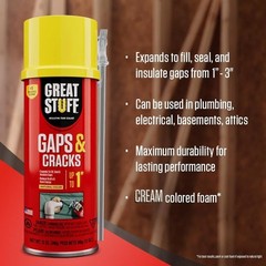 GREAT STUFF Gaps & Cracks Spray Foam Sealant 12 oz
