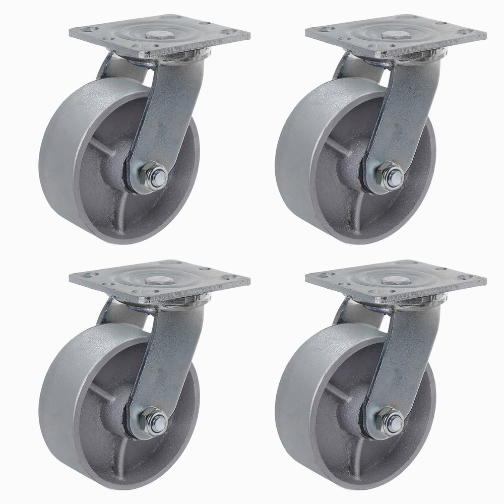 5″x2″Heavy Duty Caster Steel Cast Iron Wheel,Caster,Capacity1000-4000LB