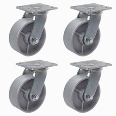 5″x2″Heavy Duty Caster Steel Cast Iron Wheel,Caster,Capacity1000-4000LB