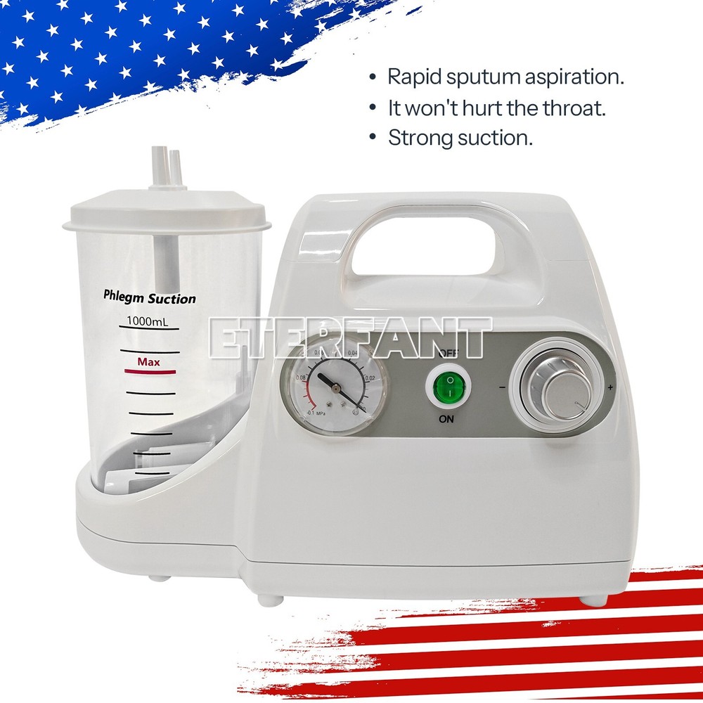 Dental Suction Machine Portable Phlegm Vacuum Oral Emergency Suction Unit ≤65dB