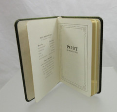 Post Miniatures Mini Notebook 160 Lined Pages Leather Cover GREEN