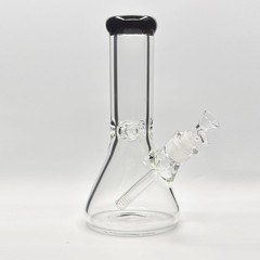 9MM THICK Wall 10 INCH Bong Pipe Clear Glass Beaker Hookah USA