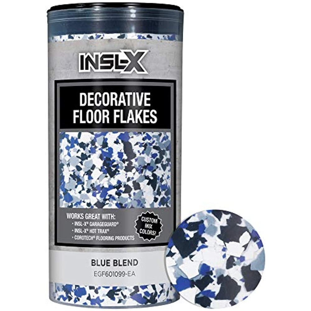 INSL-X PRODUCTS EGF601099-EA RED Combo Decorative Floor Flakes, 12 oz, Blue