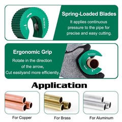 XUNTUI 3pcs Close Quarters CStyle Copper Pipe Cutter Set 1/23/41″ for Aluminu…