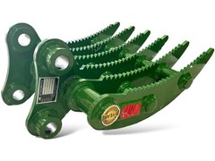 JMA 24in Mini Excavator Root Rake 4.5-6.5 Ton 45mm Pin-On Land Clearing Grapple