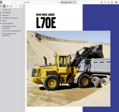 Volvo L70E Wheel Loader Service Repair Manual Construction PDF USB