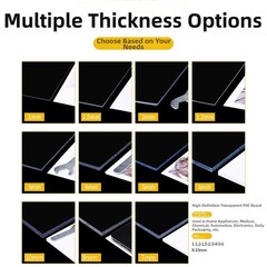 Transparent PVC Plastic Sheet Sheeting Crack Resistant Thickness 1/1.2/1.5-10mm