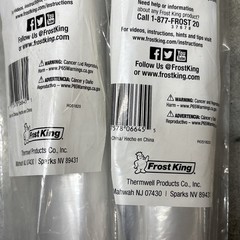2 Frost King 84 x 300 Insulation Window Shrink Film (180 Ft Total In Each Roll)