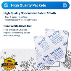 Dry and Dry 10 Gram Silica Gel 40 Packets Rechargeable