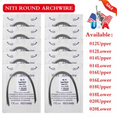 100pcs 10packs Dental Orthodontic Super Elastic Niti Arch Wire Round Ovoid Form