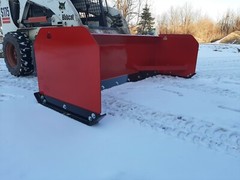 8′ Bobcat Snow Pusher Box Skid steer Commercial Rubber Blade CAT Case Protech IL