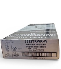 200! Legrand 3232TRWRW 15A/125V Tamper/Weather Resistant Duplex Receptacles