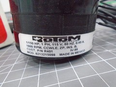 NEW Rotom 06-R401 Electric Motor 1/150 Hp 115 Volt 1600 RPM CW 0.40 Amp