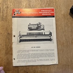 Vintage Massey Ferguson Mf 300 Combine Product Information Manual