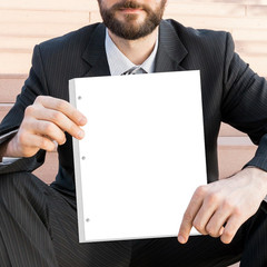 A4 Blank Filler Paper, 3-Hole Blank Paper, 100Sheets / 200Pages Loose-Leaf Paper