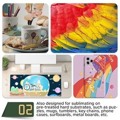 A-SUB Sublimation Paper 125g 8.5×11 110 Sheets for Inkjet Printers Heat Transfer