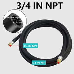 14FT Fuel Transfer Hose 3/4″ NPT 300 PSI Swivel Gas Diesel Pump Hose