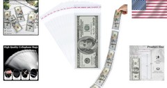 100Pcs Cake Money Box Transparent Bag Clear Paper Money Currency Sleeves Self…