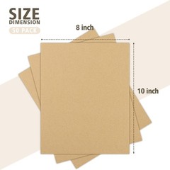 Golden State Art, 50 pack 8×10 Corrugated Cardboard Sheets 8×10, 50-pack