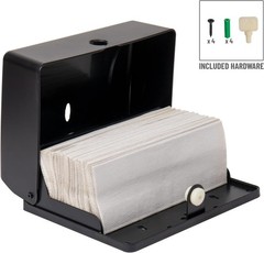 Hand Paper Towel Dispenser Wall Mount Touchless Commercial Folded Bathroom Black