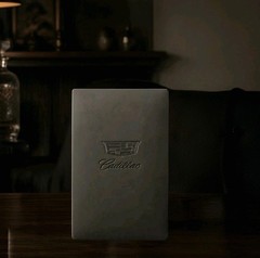 CADILLAC Notebook Journal Debossed Logo GM Notepad Hard Cover Vegan Italy Made