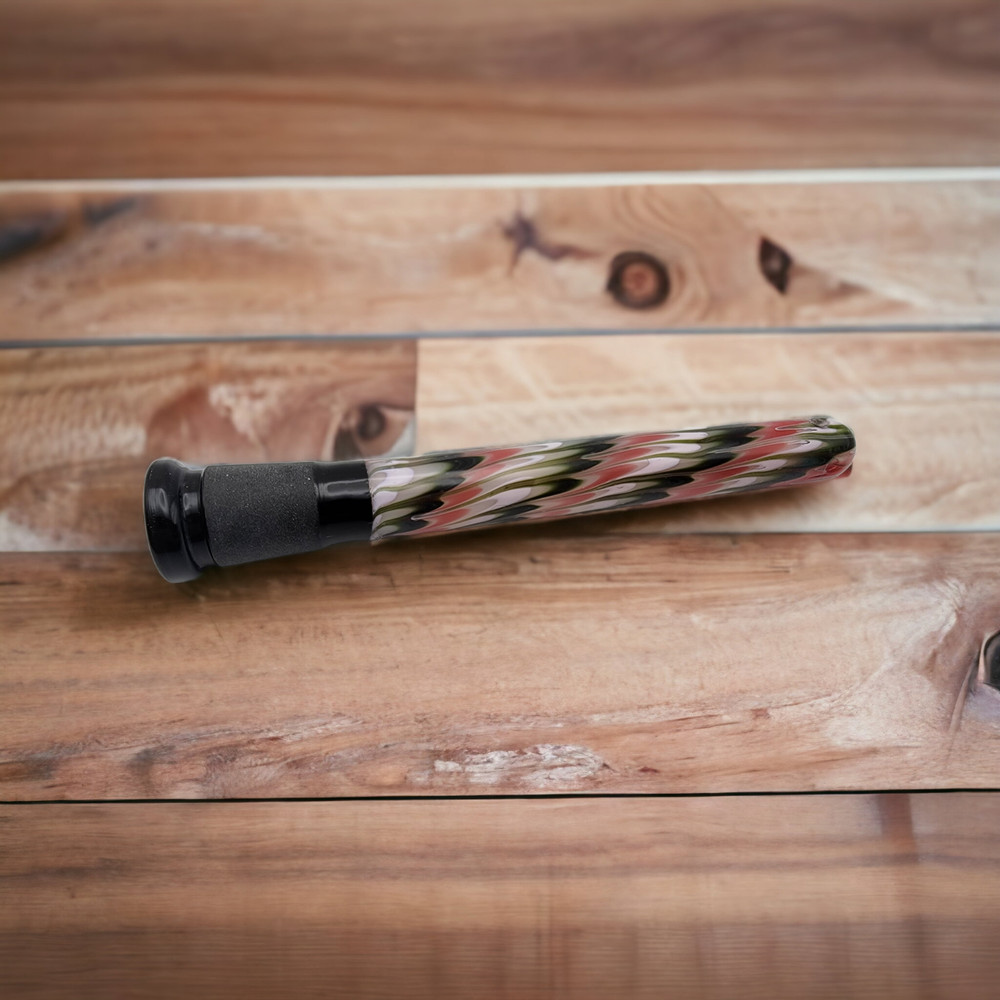 Pink and Green Wigwag Style 4.5″ Downstem