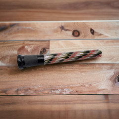 Pink and Green Wigwag Style 4.5″ Downstem