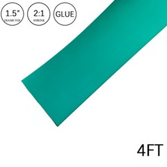 2:1 Heat Shrink Tubing Tube 1.5″ Green Glue Waterproof Dual Wall Wires Wrap