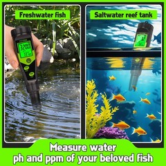 Pool Salt Tester, Digital 5 in 1 pH TDS EC Salinity Meter with Calibration…