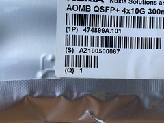 Nokia 474899A.101 AOMB QSFP+ 4x10G 300m MM E-Temp – Lot of 4 NIB