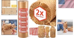 Honeycomb Packing Paper Bubble Wrap Roll 15x213ft Eco-Friendly Moving Supplies