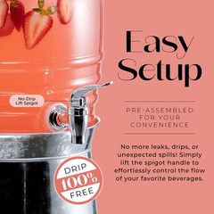 Style Setter Oak Grove Glass Beverage – 2.5 Gallon Drink