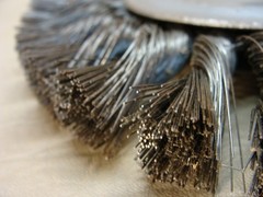 NEW lot of 2 OSBORN made in USA 8″ crimped wire brush wheel 1/2″ bore 0.013 wire