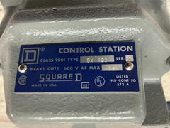 SQUARE D 9001 GW-123 HAND-OFF-AUTO HEAVY DUTY SELECTOR SWITCH 600V SERIES A NEMA