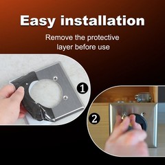 2 Gang Single Hole Receptacle Wall Plate Ø2.48″ for Hubbell 14-50R HBL9450A