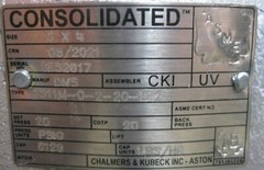 CONSOLIDATED VALVES, 3 X 4 RELIEF SAFETY VALVE MANUF: DMS, TYPE: 511M-0-2-20-LP