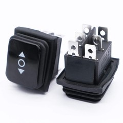 Mxuteuk 3Pcs Waterproof Momentary Rocker Switch (On)/Off/(On), DC 12V 10A Toggle