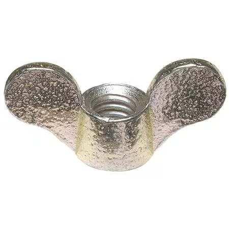 Zoro Select 0-De-755C87- Wing Nut, 5/16″-18, Steel, Zinc Plated, 0.656 In Ht,,