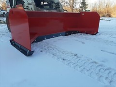 8′ Bobcat Snow Pusher Box Skid steer Commercial Rubber Blade CAT Case Protech IL