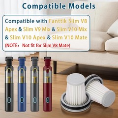4 Pack HEPA Filter Replacement Compatible with Fanttik Slim V8 Apex / V9 Mix…