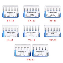 10Pcs/pack Dental Diamond Burs for High Speed Handpiece FG1.60mm Polishing Burs