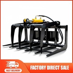 Root Grapple Bucket Attachment for Mini Skid Steer Loader Hollow Log Grapple