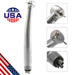 NSK STYLE Dental High Speed Fiber Optic LED Handpiece 3way Spray 4 Hole Push YBM