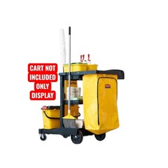 Rubbermaid Commercial 1966719 24 gal Zippered Vinyl Cleaning Cart Bag New
