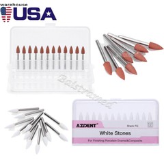 Dental 0413 Brownie Polishers Friction Grip FG/White Polishing Stones Flame FL2