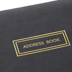 Utilitarian and Elegant Address Book with Gold Foil – Organize Contacts in Style