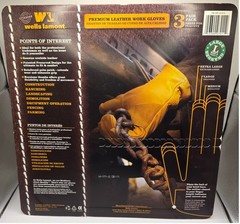 New Wells Lamont Premium Cowhide Leather All Purpose Work Gloves Large 3 pairs