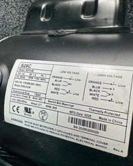 Dayton B370-6E Agricultural Fan Motor 115/230V AC, 1/2 HP, Hessaire S26C